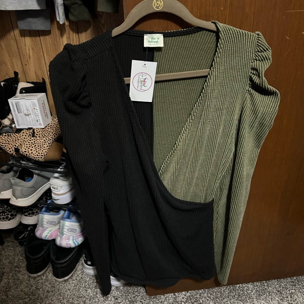 Peplum ColorBlock Top NWT